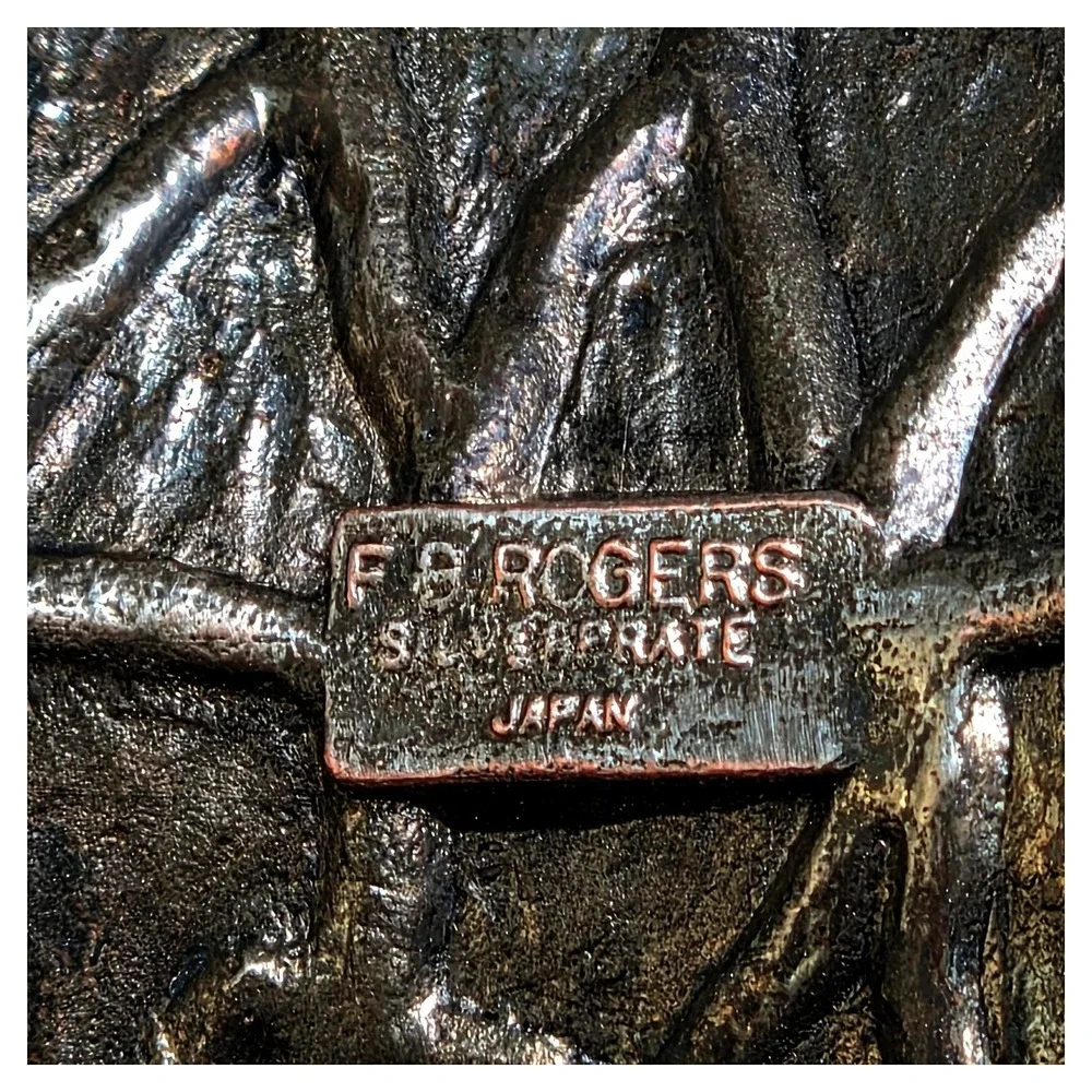F.B. Rogers Silverplate Heavy Metal Peanut Dish Vintage Retro Home Decor Exc